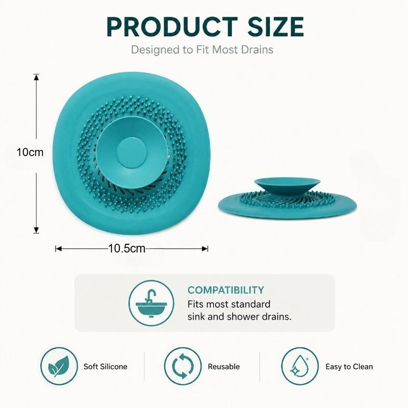 Sink Plug Bathroom Hair Catcher Stopper Silicone Shower Floor Drain Cover Filter Deodorant Anti-clogging Kitchen Drain Strainer