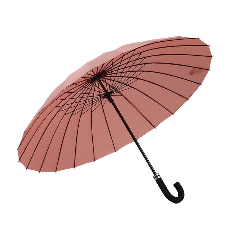 Double Person Water-Activated Blooming Long-Handled Umbrella for Women – Storm Curved Handle, Reinforced Rainproof Design