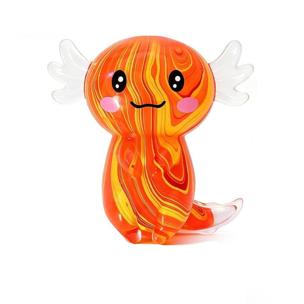 Slow Rising Axolotl Squishy Toys Sugar Filled Stress Ball Relaxation Tool оранжевый