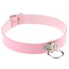 Leather choker collar Round Circle pendant Choker Necklace Women Punk Style chocker Fashion Goth jewelry