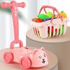 Multicolor Supermarket Trolley Toy Simulation Pretend Shopping Playset Toy  Indoor Play