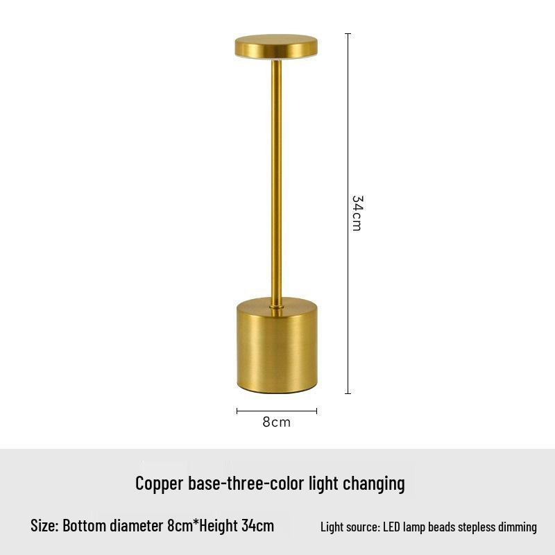 Minimalist Retro LED Table Lamp with Touch USB Charging