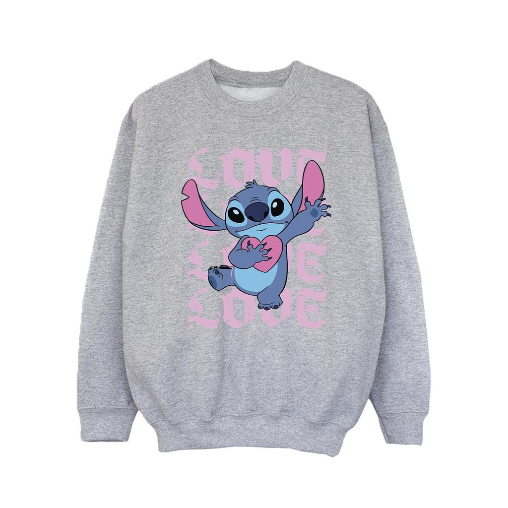 Lilo & Stitch Girls Valentine Love Sweatshirt