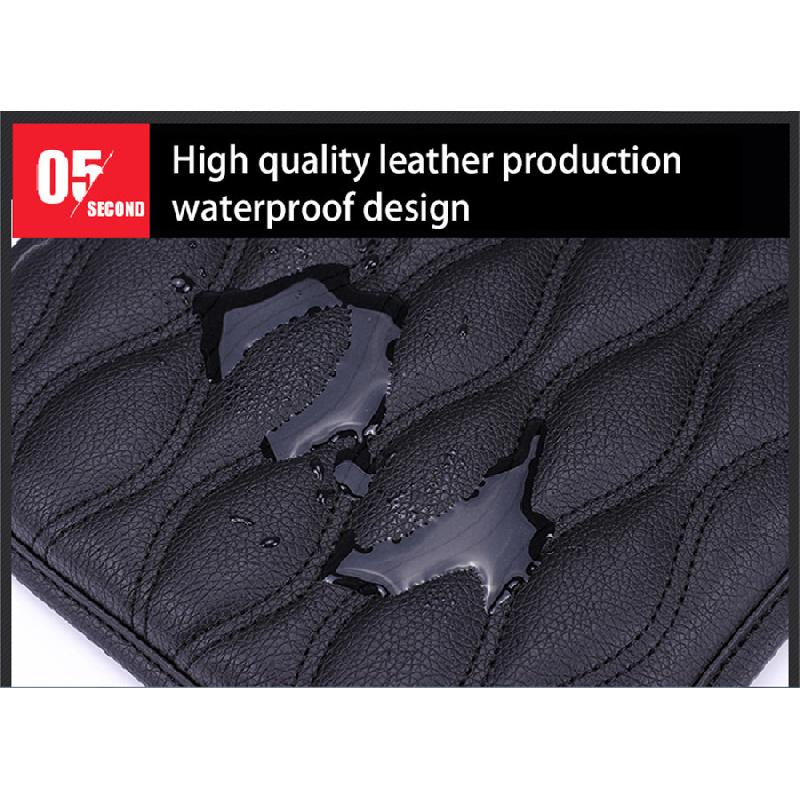 Grey Leather Car Center Console Box Armrest Cushion Cover Arm Rest Pad Universal