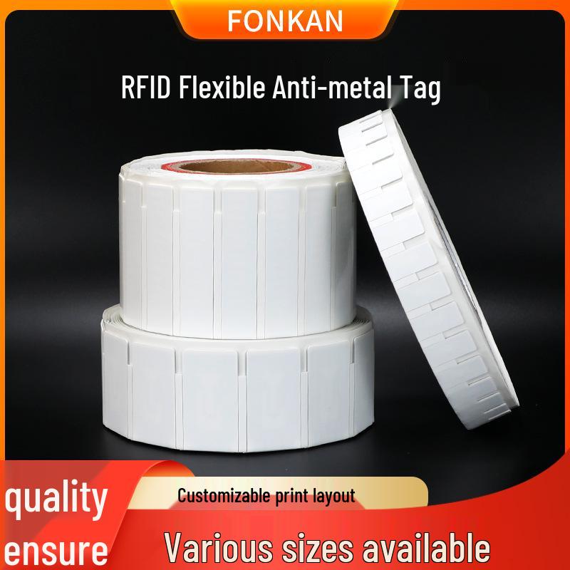 Printable UHF Anti-Metal RFID Tag, 915MHz, Waterproof, Flexible, 6C Protocol. 65*35mm Flexible Anti-Metal