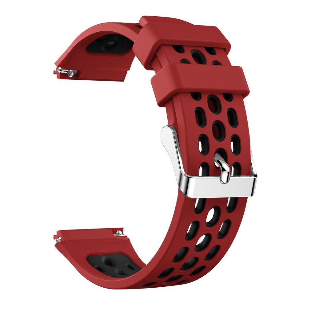 Two-Color Round Hole Silicone Watch Band Mesh Strap For  Watch GT 2E
