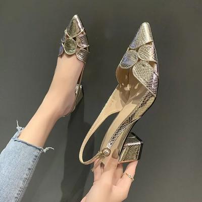 Vara 2024, noua moda, pantofi cu toc inalt pentru femei, din piele, cu varf ascutit, sandale cu toc gros pentru femeie, pantofi de mireasa de nunta