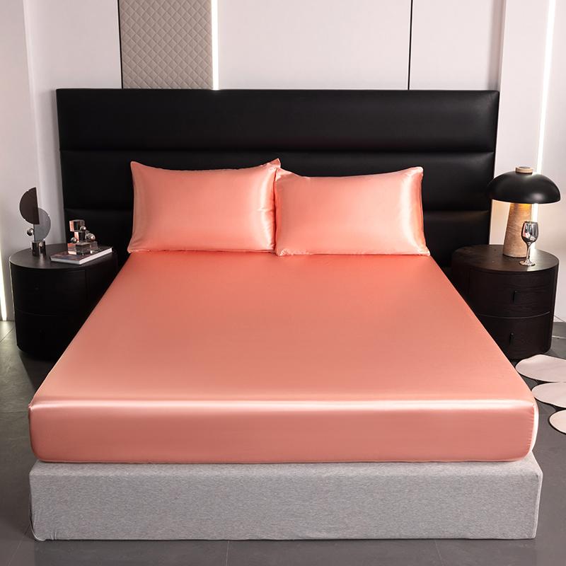 1 Stück Mode Rayon Satin Spannbettlaken Gummibänder für Bettlaken 160*200 Einzel Queen King Bett Spannbettlaken Ohne Kissenbezug
