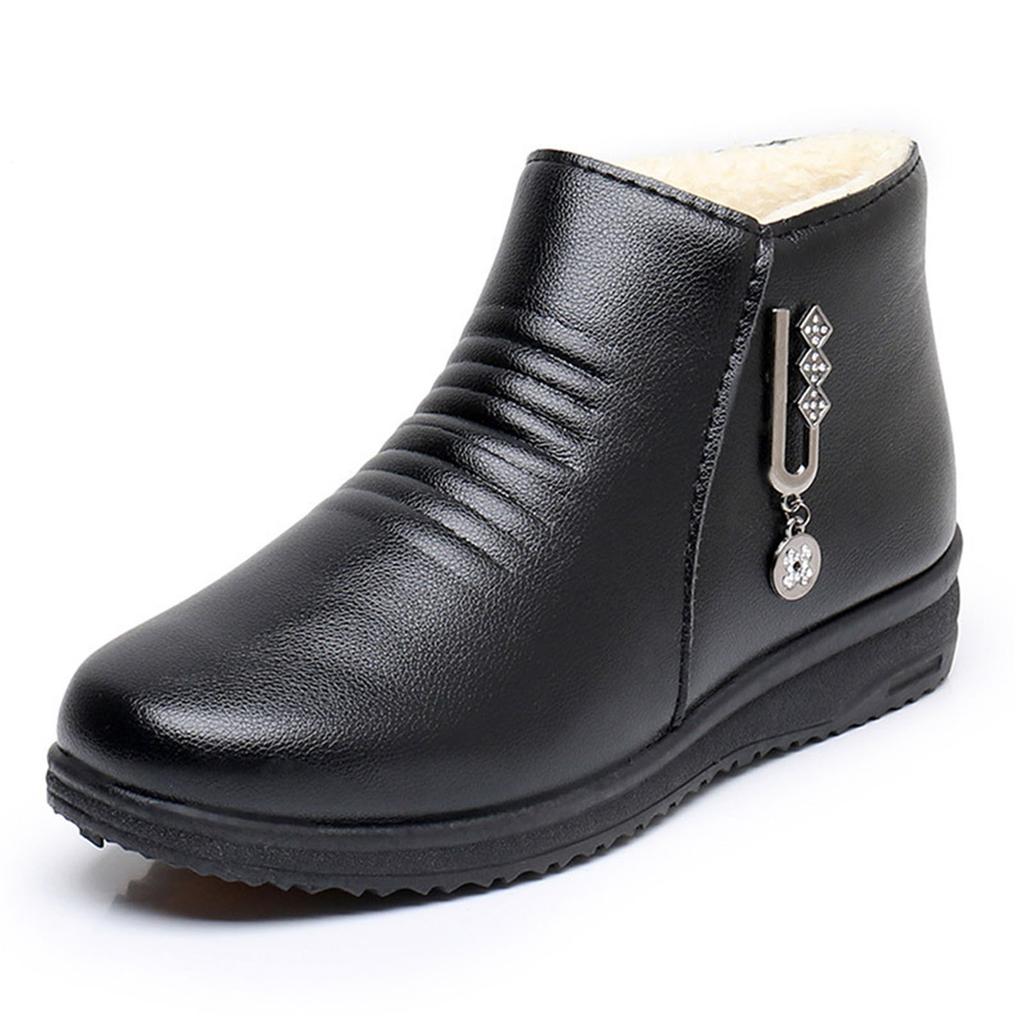 Women's Winter Warm Boot Waterproof Warm Ankle Boots for Halloween Thanksgiving Christmas Gifts