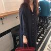 588 Korean Long Loose Cotton-Linen Shirt Dress - Plus Size, 2025 Spring Collection