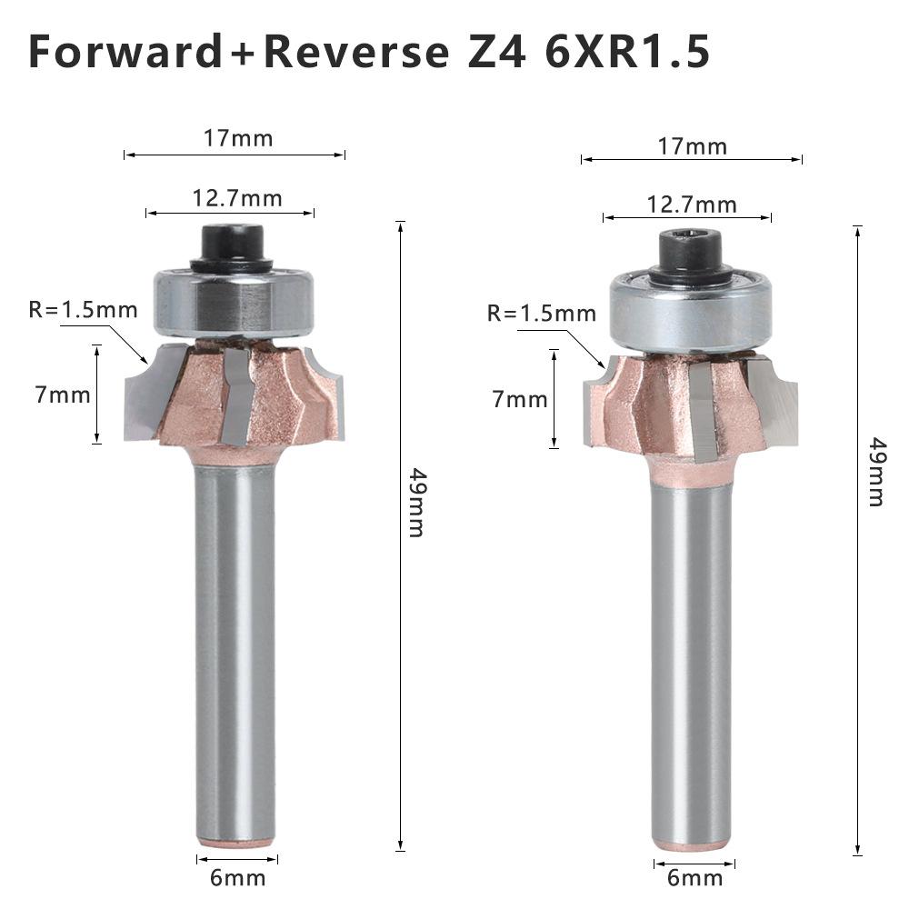 Four-Blade Rounded Corner Knife, Edge Banding Knife, Forward Rotation And Reverse Rotation, Double R Line Knife, Woodworking Decoration Cabinet Door