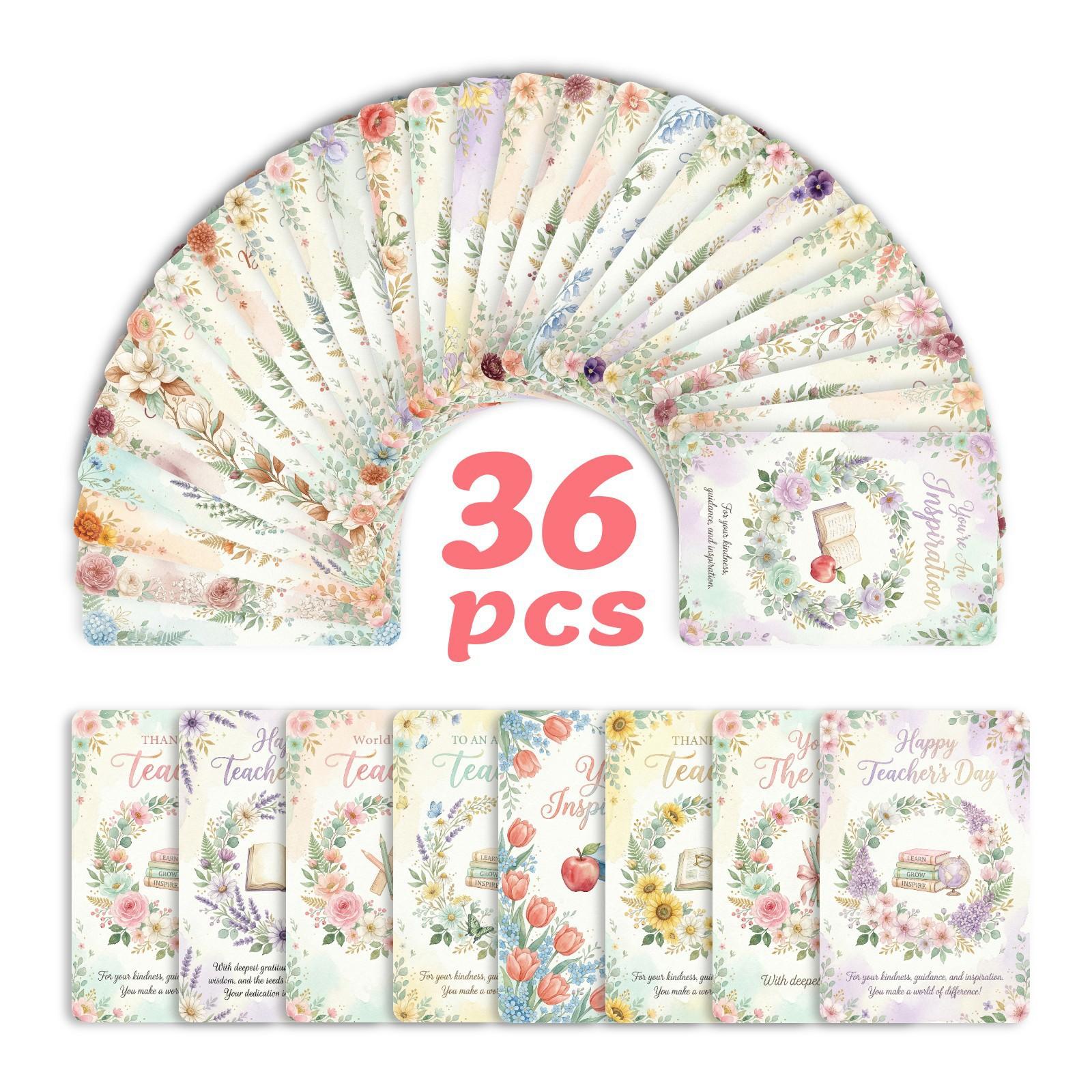 

36 Watercolor Style Teacher Thank You Cards Teachers Day Blessing Cards Graduation Season Thank You Cards Spot RXHB0476