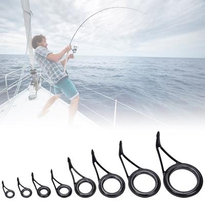 Stainless Steel Repair Kit Set Eye Guide Fishing Pole Circle Ring Wire Loop Fishing Rod Guide Tip