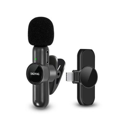 Wireless Pin Microphone SNZIYAG for Android Phones Mini Microphone Noise Reduction Lavalier Microphone Compatible with YouTube Live Blog Recording