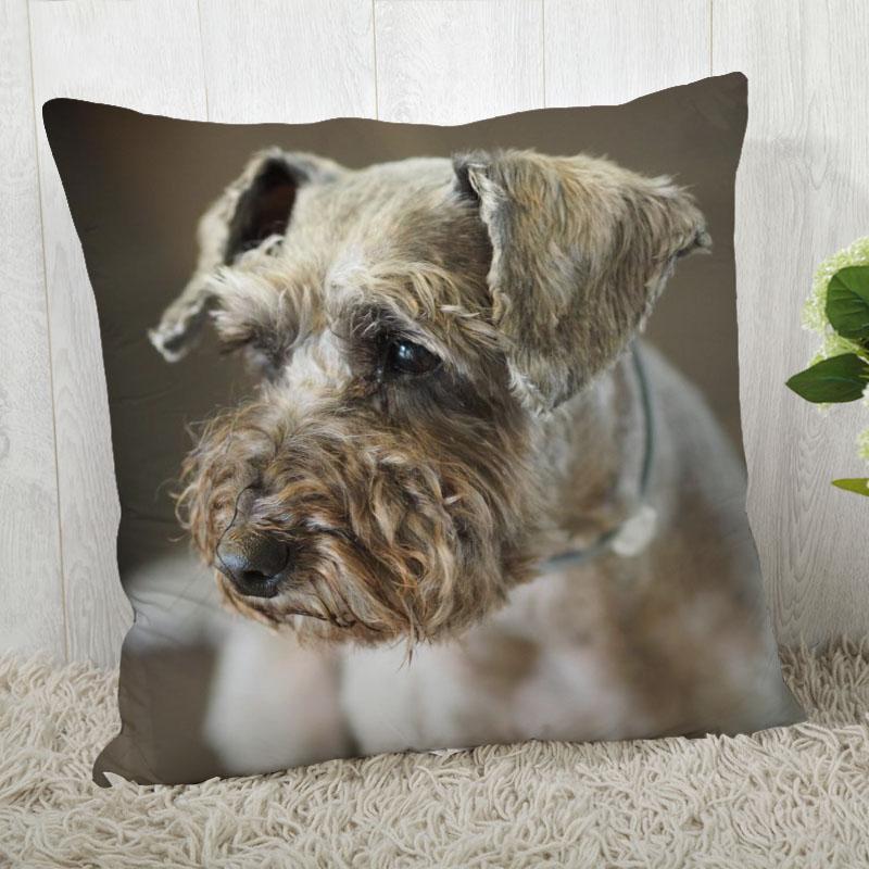 Pillow Cover Customize Schnauzer Pillow Case Modern Home Decorative Pillowcase For Living Room 45X45Cm,40X40Cm A.4.29