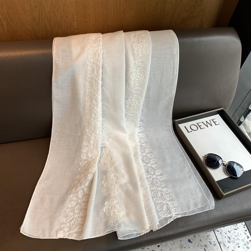 Women S Sun Embroidered Thin Scarf For Spring Autumn Travel Sun Protection