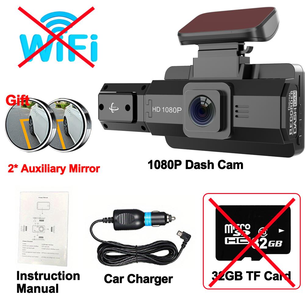 Caméra de tableau de bord pour voitures 1080P Enregistreur vidéo intérieur DVR dans la voiture Caméra DVR WIFI pour véhicule Vision nocturne Boîte noire Accessoires de voiture