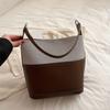 Large Capacity Retro Underarm Bag Patchwork Women Bucket Bag New Design Tote Bag  Vacation