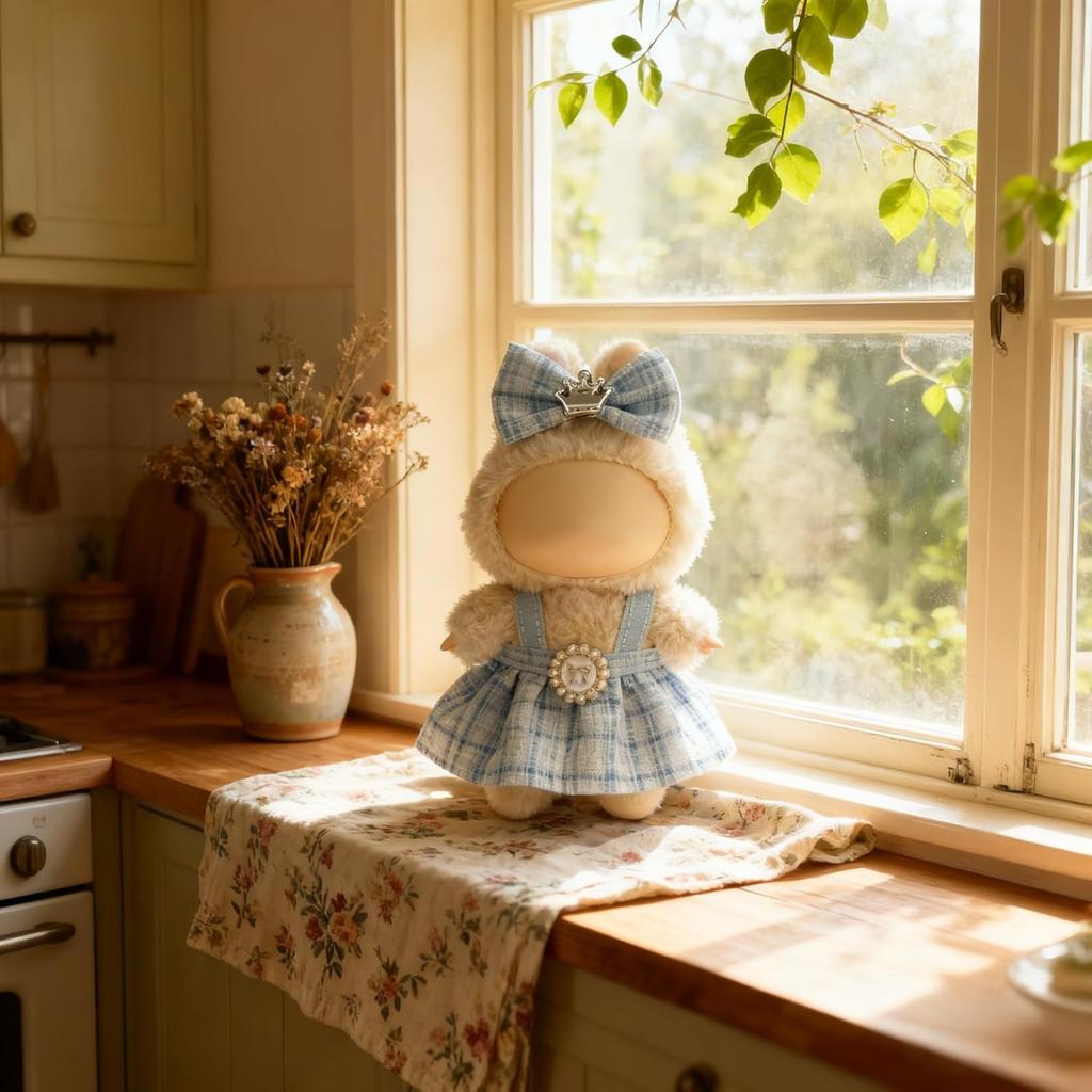 KUGUAOK Plush Doll Clothes - Clothes Only - 15cm 17cm Plush Doll Clothes - Cute Costume Dress-Up DIY Accessory Doll Suit Jumpsuit Photo Path Doll