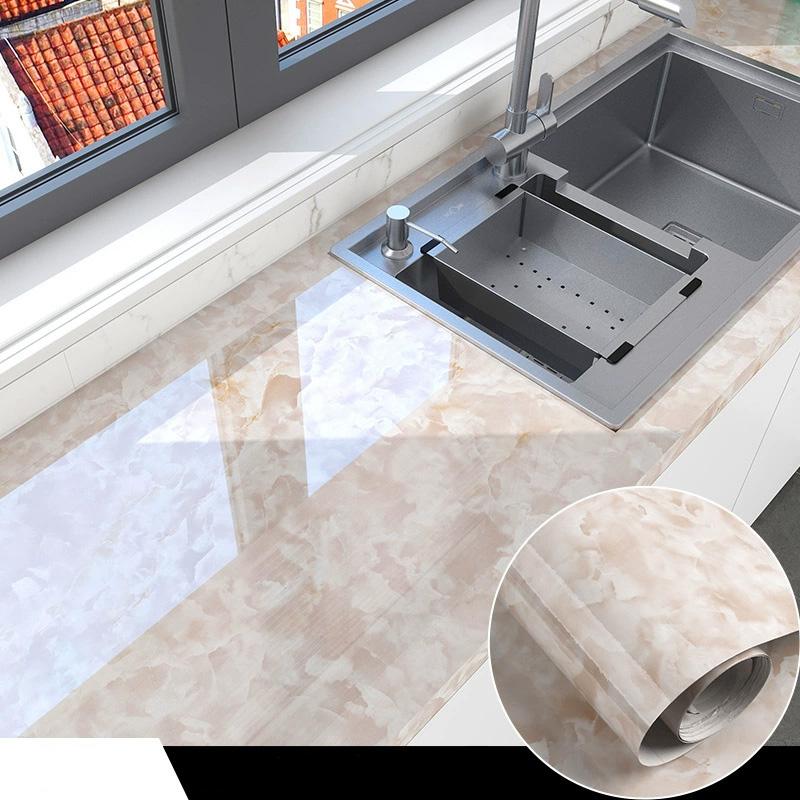 

1 рулон Наклейка для кухонной плиты, столешницы, маслостойкая, самоклеящаяся, термостойкая, для ремонта, 500 см, обои водонепроницаемые 60CM*1M