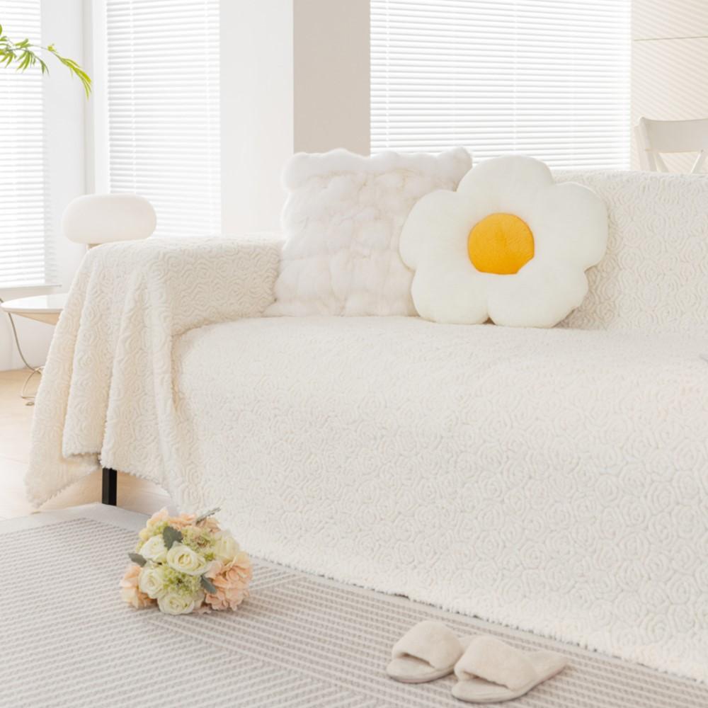 Modern Simple Solid Color Sofa Throw Cover Non-slip Sofa Towel Nordic Dust Anti-scratch Protection Cover Sofa Mat Blanket