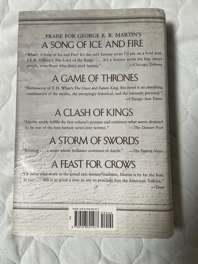 [USED] Original book "A Song of Ice and Fire (Part 5)" A Dance with Dragons Large book (foreign book)