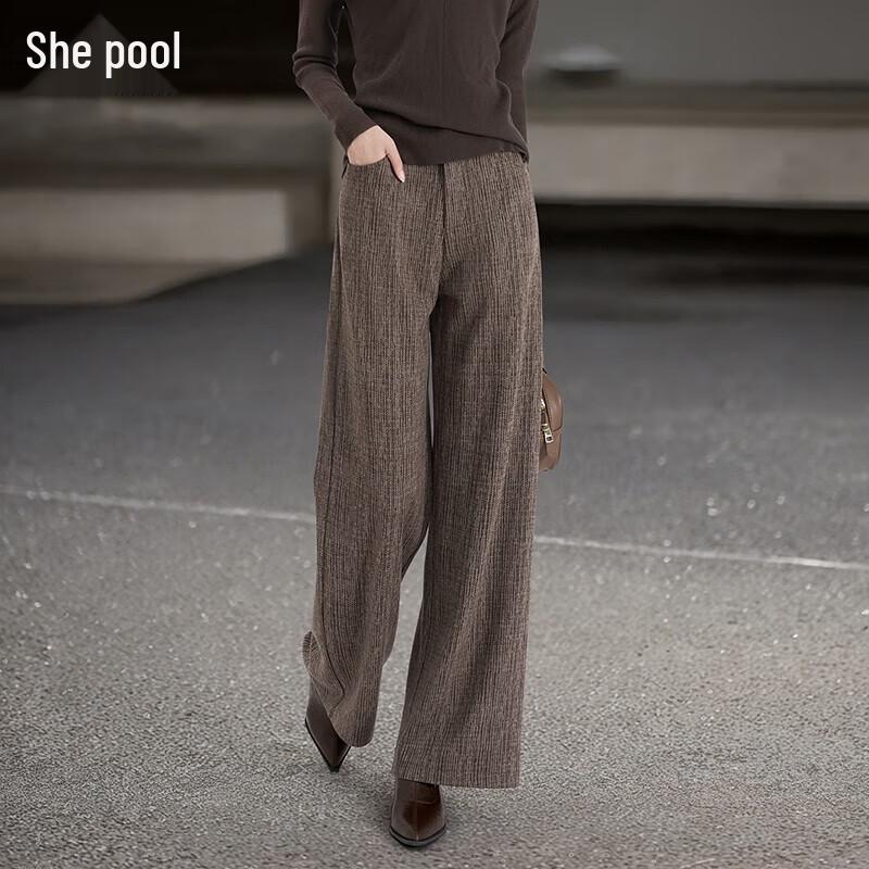 Dámské kalhoty ke kostýmu She Pool s vysokým pasem a širokými nohavicemi