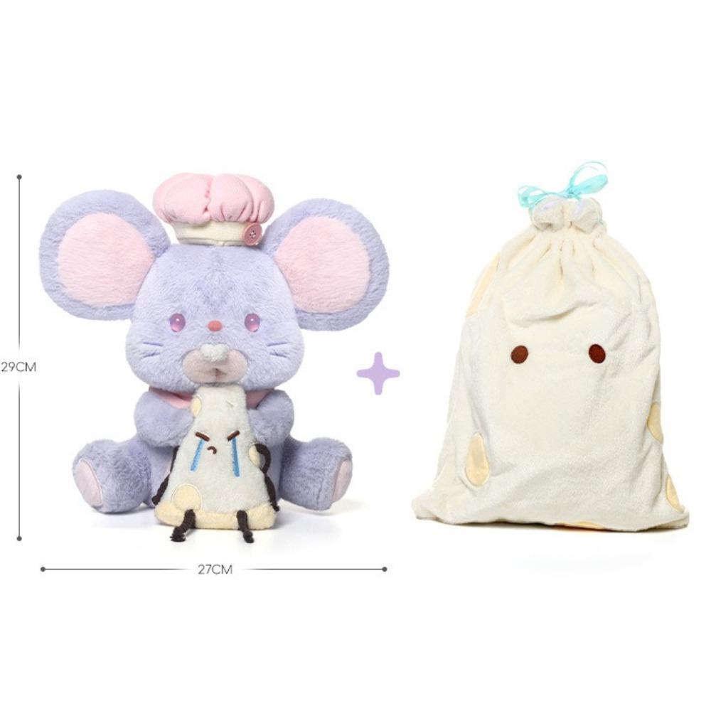 29CM Cute Cartoon Cheese Raspberry Matcha Mouse Plush Toy Soft Stuffed Animal Mouse Doll Accompany Hug Pillow Kid Birthday Gifts