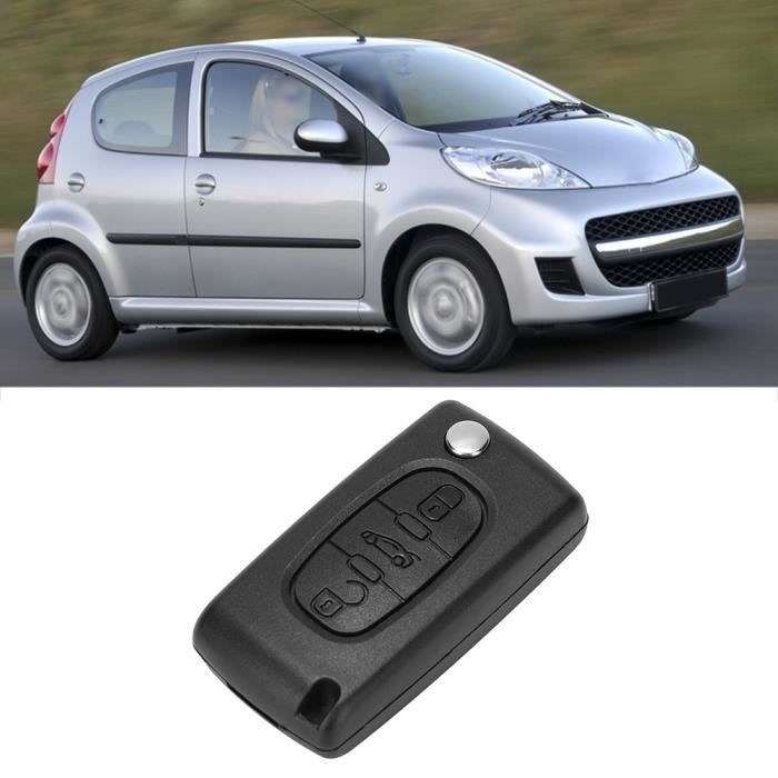 Vvikizy Remote Key Case 3-Button Remote Key Shell, Compatible with Peugeot 107 207 307 407 408 Auto Airbag