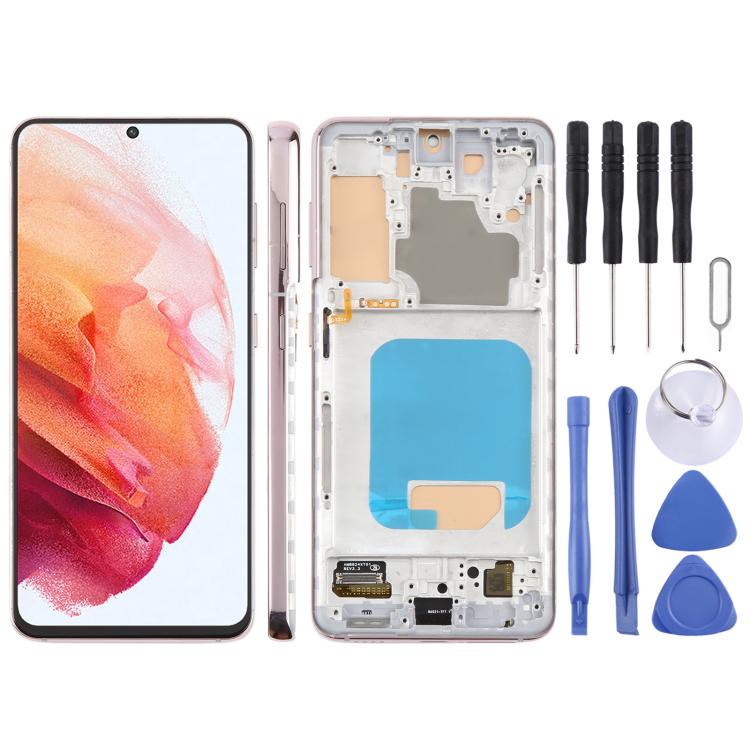 

For Samsung Galaxy S21 5G SM-G991B 6.12 inch TFT LCD Screen Digitizer Full Assembly with Frame, Not Supporting Fingerprint Identification золотистий