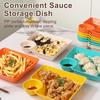 Dumpling Plate with Sauce Dish Design Versatile Easy To Clean Snacks Desserts Sushi Tray Kitchen Tableware