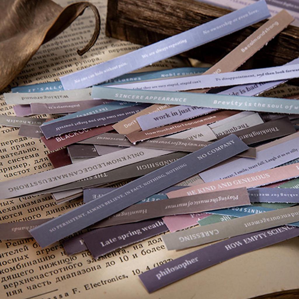 20 Sheets Quote Stickers for Scrapbooking Supplies Phrases Words Stickers for Vintage Junk Journaling DIY Art Crafts