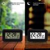 Mini ceas cu alarmă digital alimentat cu baterie, cu iluminare din spate, temperatură, dată, săptămâna, ceas de masă cu amânare, ceas electronic LCD 12/24 ore
