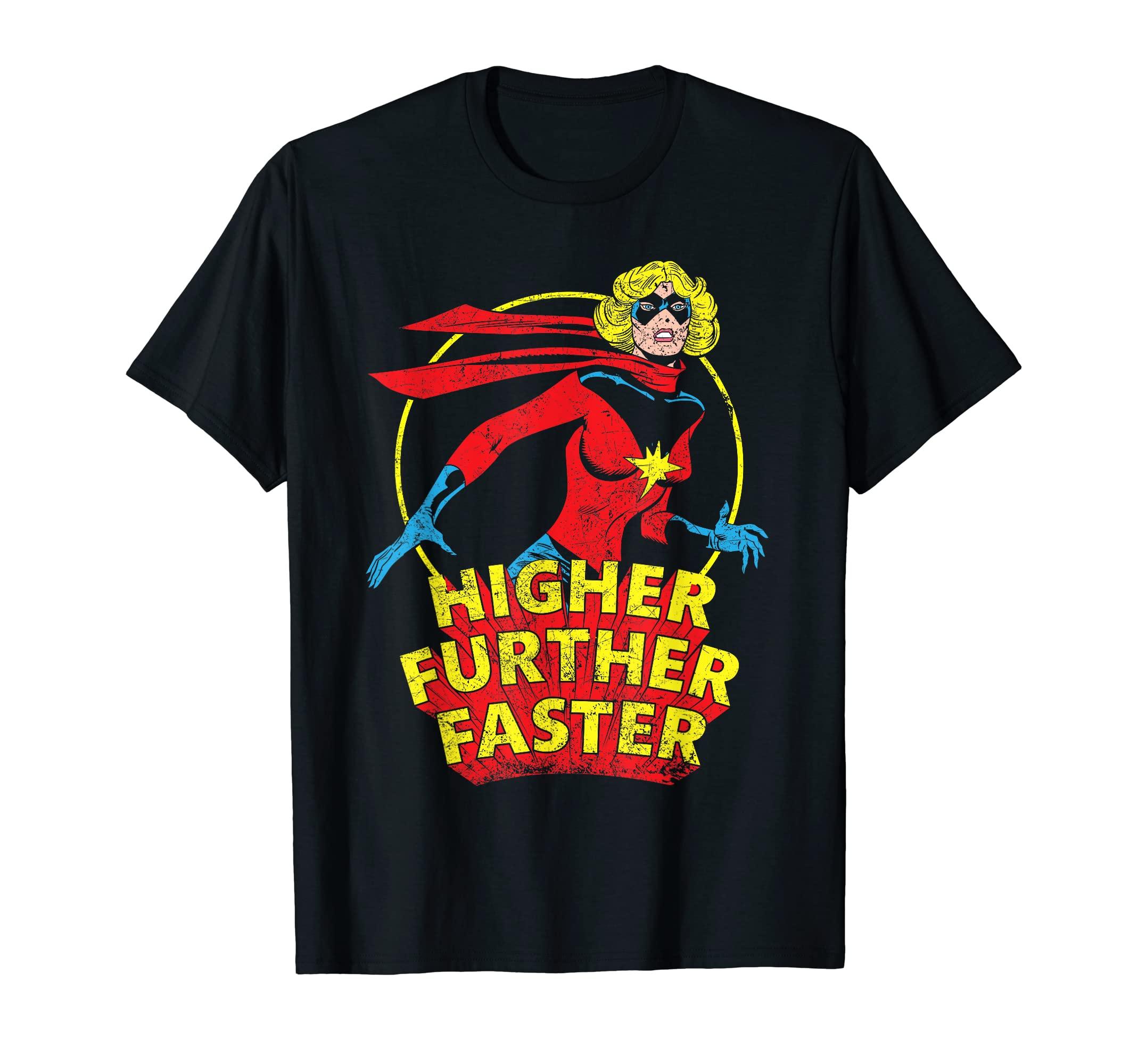 

Marvel Captain Marvel Carol Danvers Retro Comic T-Shirt