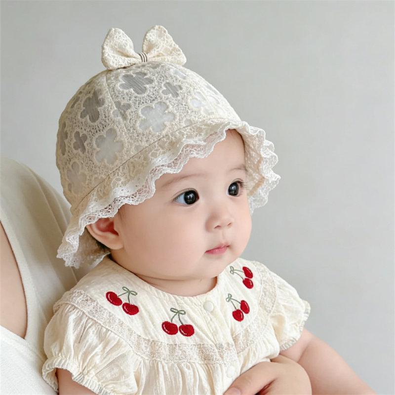 Spring Baby Girls' Fashion Flower Sun Hat - Sun Protection for Young Children