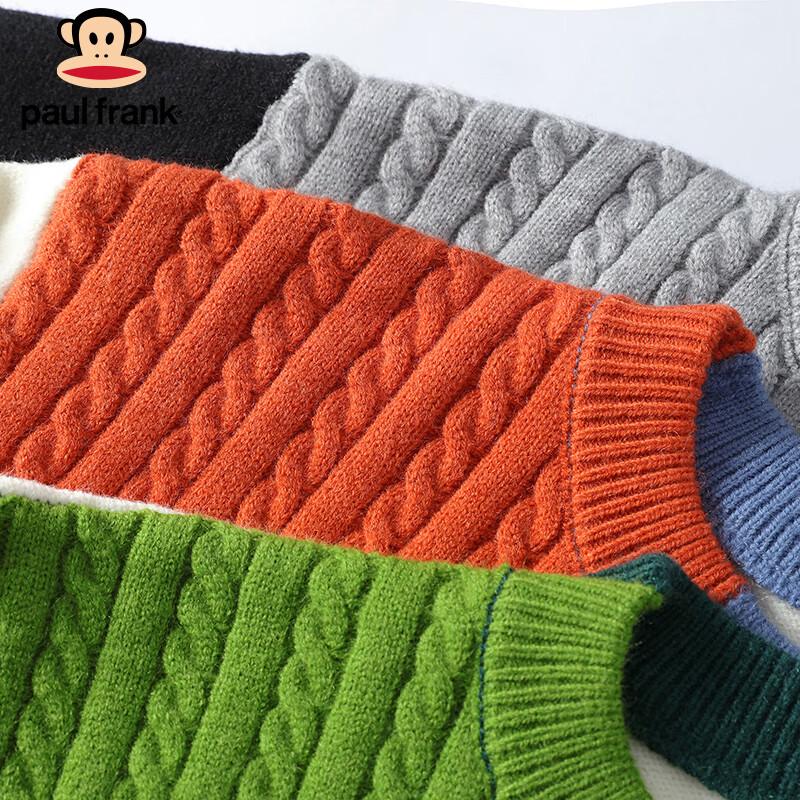 paul frank Men's Color Block Patchwork Crew Neck Sweater