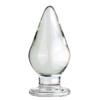 Transparent Clear Huge Tapered End Crystal Glass Quantity Plug