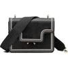 Women's Wide Shoulder Bag Strap, Adjustable Replacement Leather Long Shoulder strap(Black) - DD01