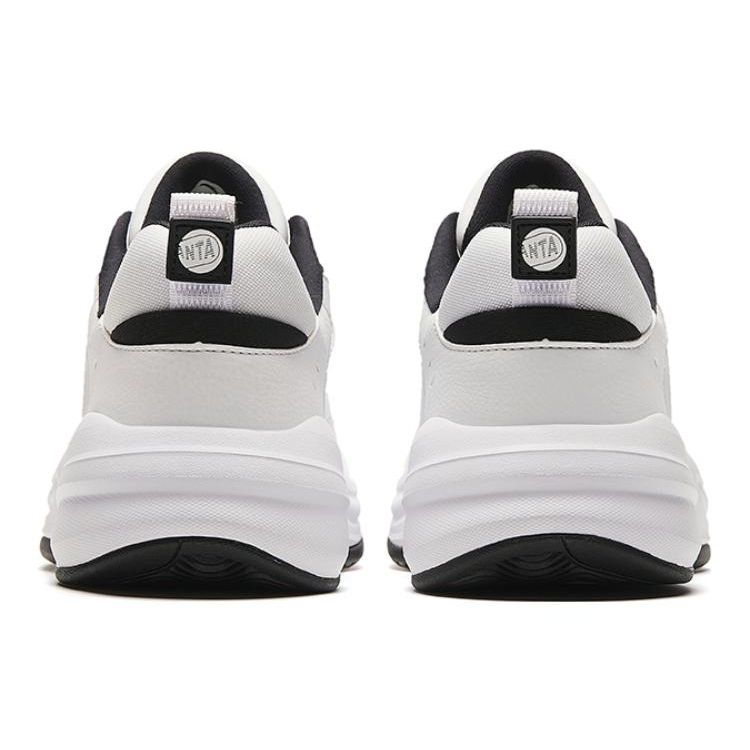 Anta Ace Retro Running Cushioning Low-Top Dad Shoes Women Sneakers White Black 922338802-10