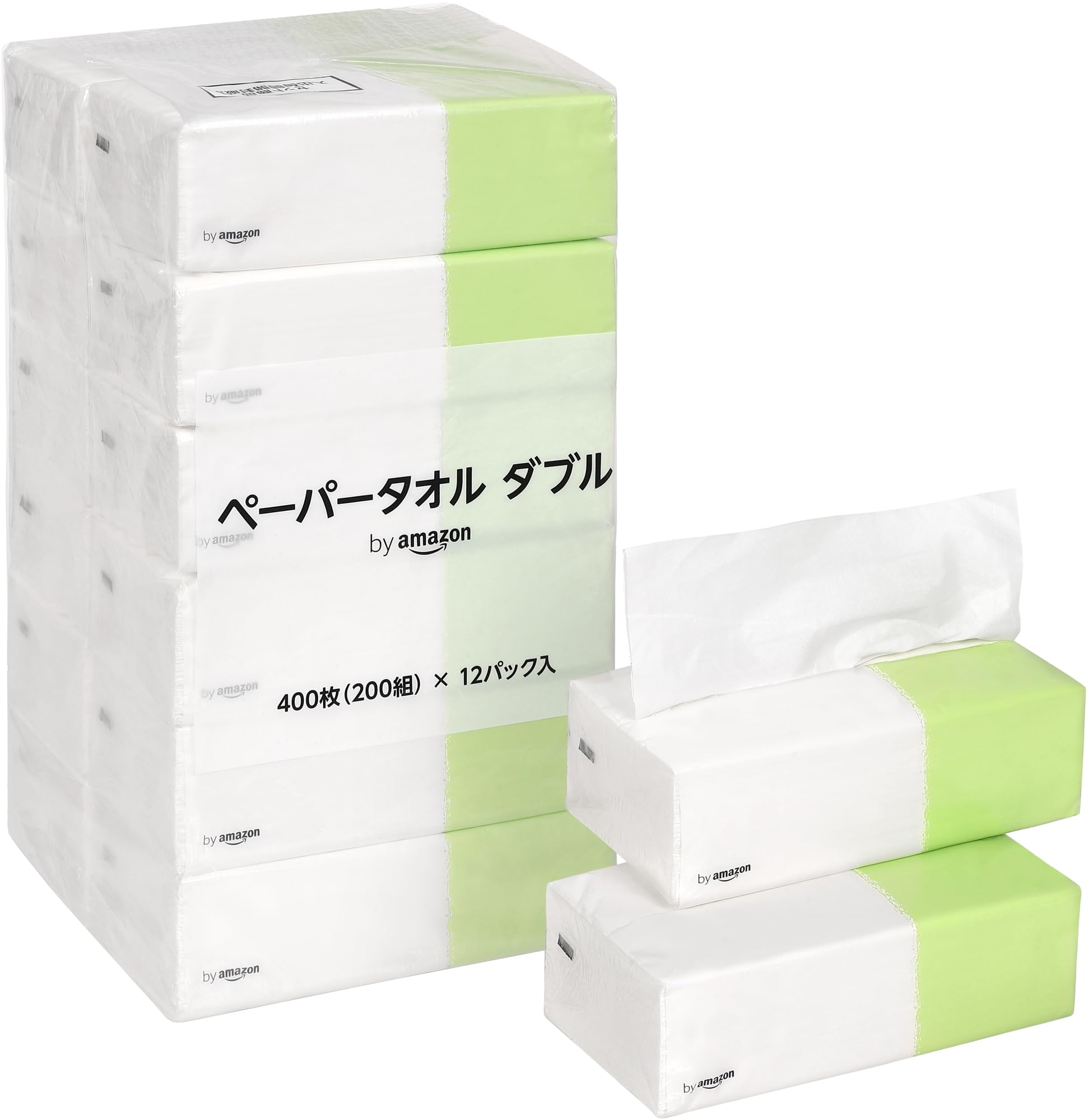 

by Amazon Paper Towel Double White 400 sheets 12 packs (200 sets)