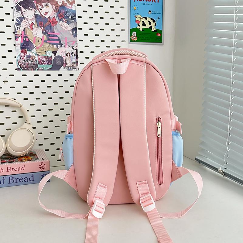 Student Schoolbag Women's Contrast Color Backpack Children's Backpack for Girls