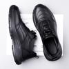 New Soft Soled Thick Bottom Business Shoes Mens Casual Leather Lightweight Sneakers Comfy Outdoor Antiskid Walking Shoes