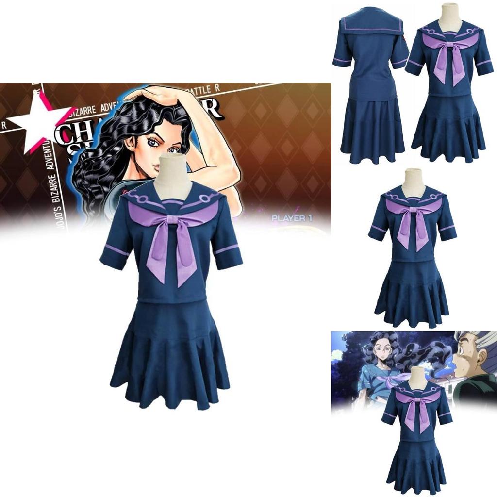 Jojos Bizarre Adventure Yamagishi Yukako Cosplay Costume With Polyester Fabric For Anime Role Play