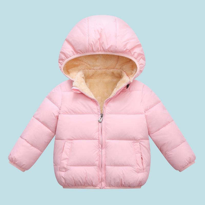 Kinder Fleece-gefütterte Baumwolljacke - Jungen und Mädchen Daunenjacke, Dicke Oberbekleidung