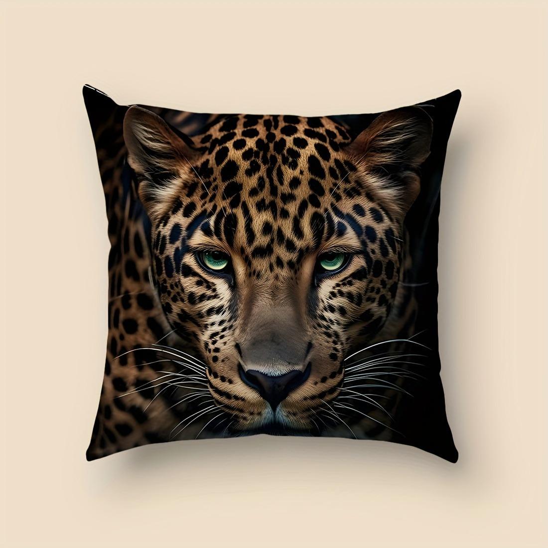 1 шт., аватар для фотографии леопарда, бархатная наволочка из персиковой кожи, чехол для автомобильной подушки 40x40cm/16x16inch