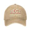MEGA MAKE EUROPE GREAT AGAIN Verstellbare Baseballkappe - Schwarz, Vintage-Stil, Lässige Kopfbedeckung