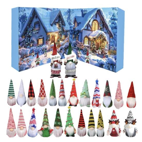 2025 Christmas Gnome Advent Calendar 24 Day Countdown to Christmas Ornament with Collectible Dwarf Dolls for Boys Girls And Adults