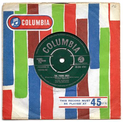 7inch Record CLIFF RICHARD & THE SHADOWS - The Young Ones 45DB4761 Columbia 1962 UK Rock Used