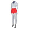 1 Set Eleven Cosplay Kostüme Damen Oberteil Schal Shorts Strumpfhose Set Halloween Cosplay Outfits für Mädchen Kostümpartys Fan-Treffen Fotoshootings
