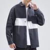 Colorblocking Work Shirt Men's Long-sleeved Loose Casual Versatile Patchwork Shirt Jacket Fashion Men's Shirts